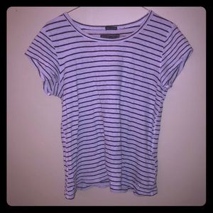 white striped cotton t-shirt